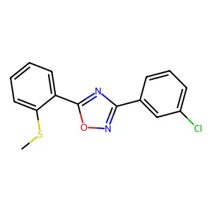 3-(3-Chlorophenyl)-5-[2-(methylsulfanyl)phenyl]-1,2,4-oxadiazole structure