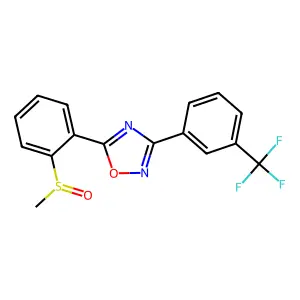 Methyl 2-{3-[3-(trifluoromethyl)phenyl]-1,2,4-oxadiazol-5-yl}phenyl sulfoxide structure
