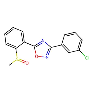 3-(3-Chlorophenyl)-5-[2-(methylsulfinyl)phenyl]-1,2,4-oxadiazole structure