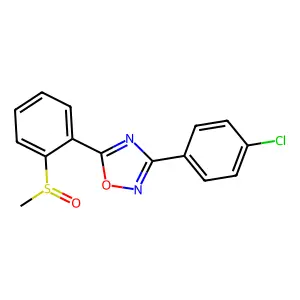 3-(4-Chlorophenyl)-5-[2-(methylsulfinyl)phenyl]-1,2,4-oxadiazole structure