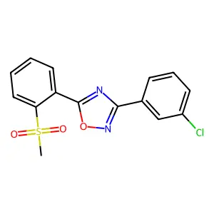 3-(3-Chlorophenyl)-5-[2-(methylsulfonyl)phenyl]-1,2,4-oxadiazole structure