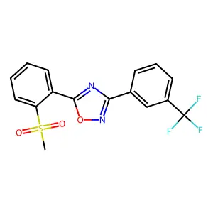 Methyl 2-{3-[3-(trifluoromethyl)phenyl]-1,2,4-oxadiazol-5-yl}phenyl sulfone structure
