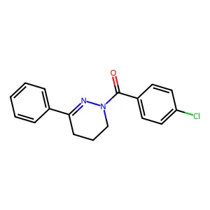 (4-chlorophenyl)[3-phenyl-5,6-dihydro-1(4H)-pyridazinyl]methanone structure