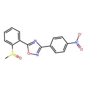 Methyl 2-[3-(4-nitrophenyl)-1,2,4-oxadiazol-5-yl]phenyl sulfoxide structure