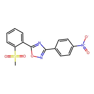 Methyl 2-[3-(4-nitrophenyl)-1,2,4-oxadiazol-5-yl]phenyl sulfone structure