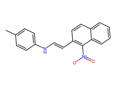 4-methyl-N-[2-(1-nitronaphthalen-2-yl)ethenyl]aniline structure