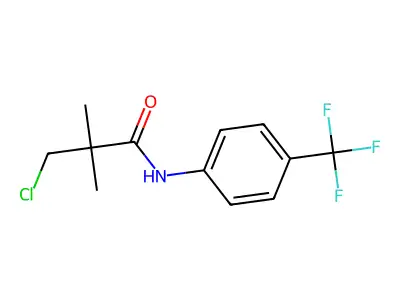 3-chloro-2,2-dimethyl-N-[4-(trifluoromethyl)phenyl]propanamide structure