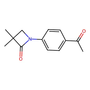 1-(4-Acetylphenyl)-3,3-dimethylazetidin-2-one structure