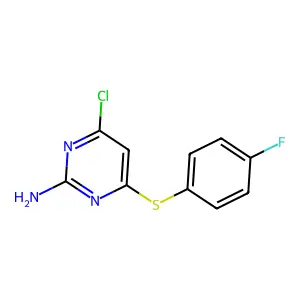 4-Chloro-6-[(4-fluorophenyl)sulfanyl]-2-pyrimidinamine structure