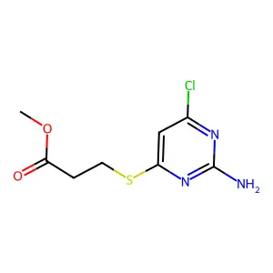 Methyl 3-(2-amino-6-chloropyrimidin-4-ylthio)propanoate structure