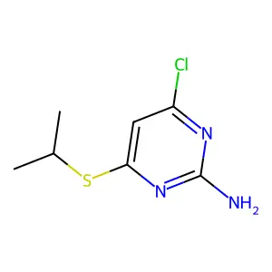 4-Chloro-6-(propan-2-ylsulfanyl)pyrimidin-2-amine structure