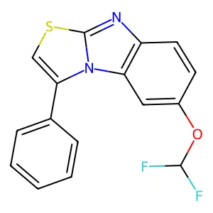 6-(Difluoromethoxy)-3-phenyl[1,3]thiazolo[3,2-a][1,3]benzimidazole structure