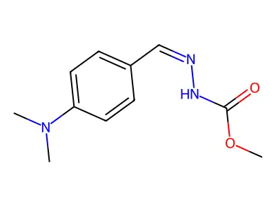 N'-{[4-(dimethylamino)phenyl]methylidene}methoxycarbohydrazide structure