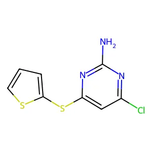 4-Chloro-6-(2-thienylsulfanyl)-2-pyrimidinamine structure