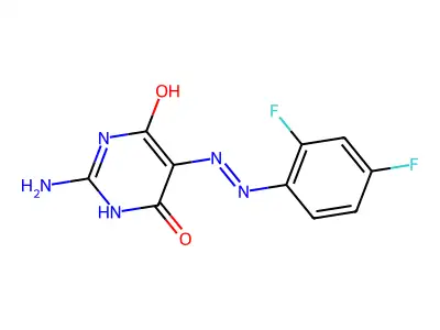 2-Amino-5-[2-(2,4-difluorophenyl)diazenyl]-4,6-pyrimidinediol structure