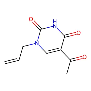 5-acetyl-1-allyl-2,4(1H,3H)-pyrimidinedione structure