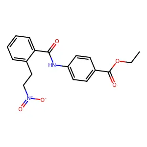 Ethyl 4-[[2-(2-nitroethyl)benzoyl]amino]benzoate structure
