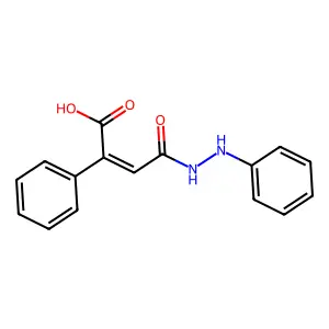 4-Oxo-2-phenyl-4-(2-phenylhydrazinyl)but-2-enoic acid structure