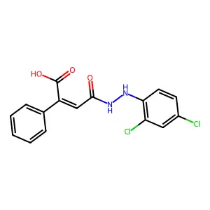 4-[2-(2,4-Dichlorophenyl)hydrazinyl]-4-oxo-2-phenylbut-2-enoic acid structure