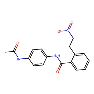 N-(4-acetamidophenyl)-2-(2-nitroethyl)benzamide structure
