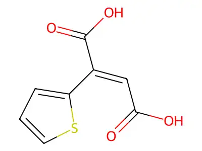 2-Thiophen-2-ylbut-2-enedioic acid structure