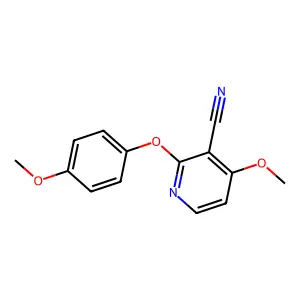 4-Methoxy-2-(4-methoxyphenoxy)pyridine-3-carbonitrile structure