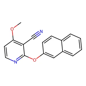 4-Methoxy-2-(2-naphthyloxy)nicotinonitrile structure