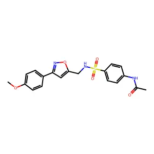 N-{4-[({[3-(4-methoxyphenyl)-5-isoxazolyl]methyl}amino)sulfonyl]phenyl}acetamide structure