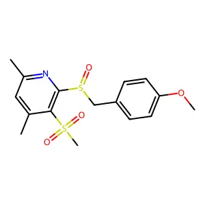 2-[(4-Methoxybenzyl)sulfinyl]-4,6-dimethyl-3-pyridinyl methyl sulfone structure
