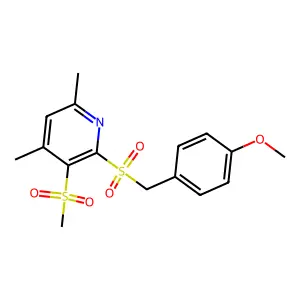 4,6-Dimethyl-3-(methylsulfonyl)-2-pyridinyl 4-methoxybenzyl sulfone structure