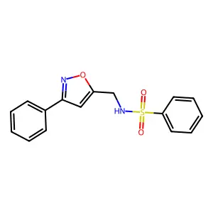 N-[(3-phenyl-1,2-oxazol-5-yl)methyl]benzenesulfonamide structure