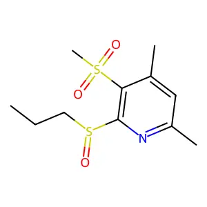 4,6-Dimethyl-3-(methylsulfonyl)-2-(propylsulfinyl)pyridine structure