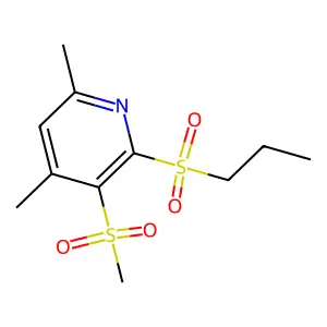 4,6-Dimethyl-3-(methylsulfonyl)-2-(propylsulfonyl)pyridine structure