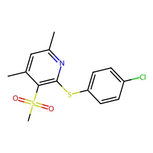 2-[(4-Chlorophenyl)sulfanyl]-4,6-dimethyl-3-pyridinyl methyl sulfone structure