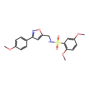 2,5-dimethoxy-N-{[3-(4-methoxyphenyl)-5-isoxazolyl]methyl}benzenesulfonamide structure
