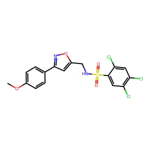 2,4,5-trichloro-N-{[3-(4-methoxyphenyl)-5-isoxazolyl]methyl}benzenesulfonamide structure