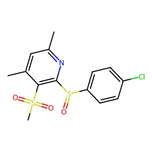 2-[(4-Chlorophenyl)sulfinyl]-4,6-dimethyl-3-pyridinyl methyl sulfone structure