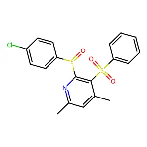 2-[(4-Chlorophenyl)sulfinyl]-4,6-dimethyl-3-pyridinyl phenyl sulfone structure