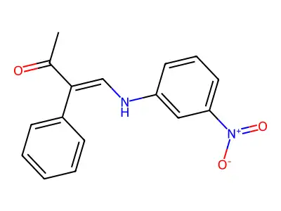 4-(3-Nitroanilino)-3-phenyl-3-buten-2-one structure