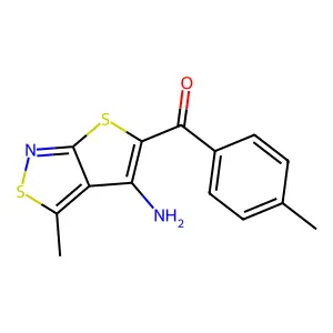 (4-Amino-3-methylthieno[2,3-c]isothiazol-5-yl)(4-methylphenyl)methanone structure