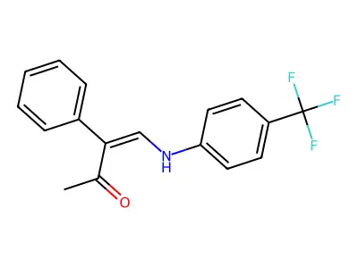 3-Phenyl-4-[4-(trifluoromethyl)anilino]but-3-en-2-one structure