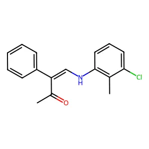 4-(3-Chloro-2-methylanilino)-3-phenyl-3-buten-2-one structure