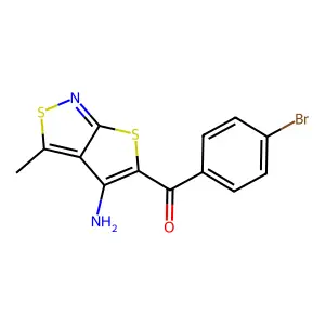 (4-Amino-3-methylthieno[2,3-c]isothiazol-5-yl)(4-bromophenyl)methanone structure