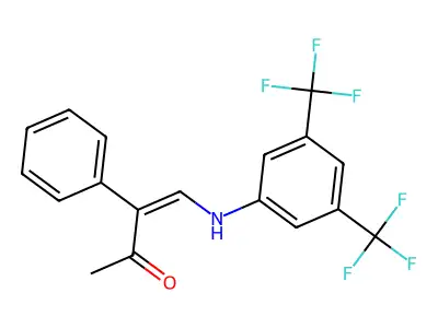 4-[3,5-Bis(trifluoromethyl)anilino]-3-phenylbut-3-en-2-one structure
