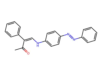 3-Phenyl-4-[4-(2-phenyldiazenyl)anilino]-3-buten-2-one structure