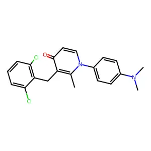 3-(2,6-dichlorobenzyl)-1-[4-(dimethylamino)phenyl]-2-methyl-4(1H)-pyridinone structure