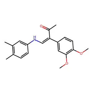 3-(3,4-Dimethoxyphenyl)-4-(3,4-dimethylanilino)-3-buten-2-one structure