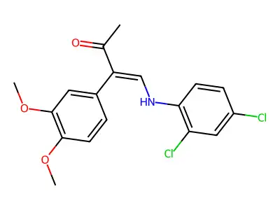 4-(2,4-Dichloroanilino)-3-(3,4-dimethoxyphenyl)but-3-en-2-one structure