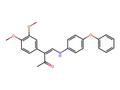 3-(3,4-Dimethoxyphenyl)-4-(4-phenoxyanilino)but-3-en-2-one structure