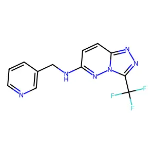 N-(3-pyridinylmethyl)-3-(trifluoromethyl)[1,2,4]triazolo[4,3-b]pyridazin-6-amine structure